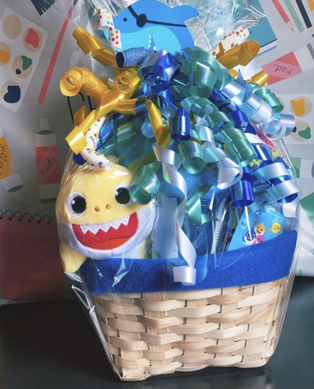 Baby shark gift basket