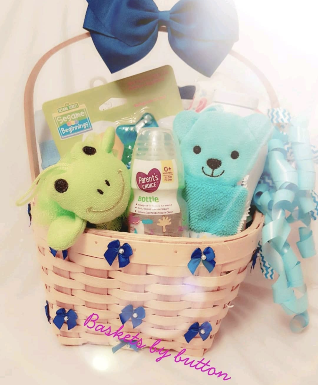 Baby boy gift basket