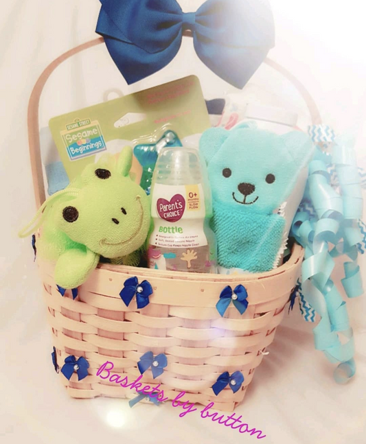 Baby boy gift basket