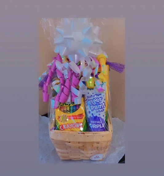 Purple crayola gift basket